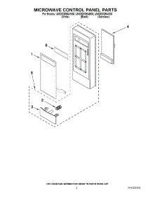 02 - Microwave Control Panel Parts parts for Whirlpool Microwave UMC5200BAW06 / from AppliancePartsPros.com