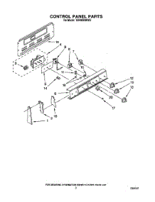 03 - Control Panel parts for Whirlpool Range TER46W0WN2 / from AppliancePartsPros.com