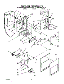 10 - Dispenser Front parts for Kitchenaid Refrigerator KSRB25QXAL10 / from AppliancePartsPros.com