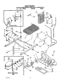 11 - Unit parts for Kitchenaid Refrigerator KSRB25QXAL10 / from AppliancePartsPros.com