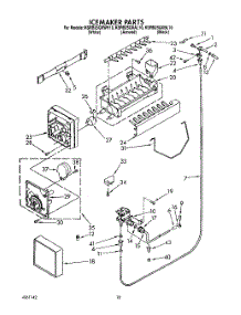 12 - Icemaker parts for Kitchenaid Refrigerator KSRB25QXAL10 / from AppliancePartsPros.com