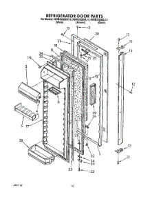08 - Refrigerator Door parts for Kitchenaid Refrigerator KSRB25QXBL10 / from AppliancePartsPros.com