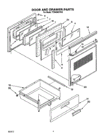 04 - Door And Drawer parts for Whirlpool Range TER46W0YN0 / from AppliancePartsPros.com