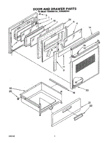 03 - Door And Drawer parts for Whirlpool Range TER46W0YN1 / from AppliancePartsPros.com