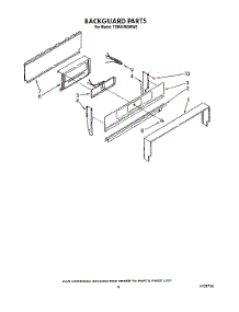 04 - Backguard parts for Whirlpool Range TGR51W0WN0 / from AppliancePartsPros.com