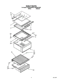 03 - Shelf parts for Whirlpool Refrigerator TS25AWXAN00 / from AppliancePartsPros.com