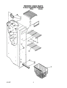 04 - Freezer Liner parts for Whirlpool Refrigerator TS25AWXAN00 / from AppliancePartsPros.com