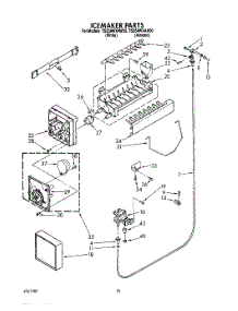 12 - Icemaker, Lit / Optional parts for Whirlpool Refrigerator TS25AWXAN00 / from AppliancePartsPros.com