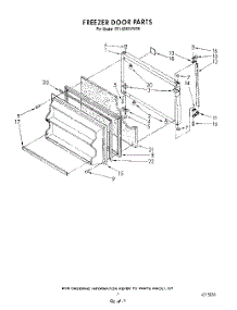 06 - Freezer Door parts for Whirlpool Refrigerator RT16DKXVG00 / from AppliancePartsPros.com