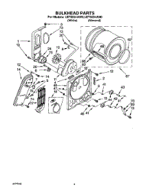 03 - Section parts for Whirlpool Dryer LET6634AN0 / from AppliancePartsPros.com