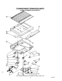 04 - Compartment Separator parts for Whirlpool Refrigerator RT16DKXVG11 / from AppliancePartsPros.com