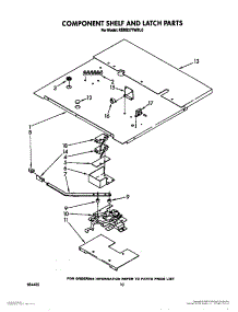 08 - Component Shelf And Latch parts for Kitchenaid Oven KEBS277WAL0 / from AppliancePartsPros.com
