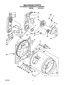 03 - Section parts for Whirlpool Dryer LGT6638AN0 / from AppliancePartsPros.com