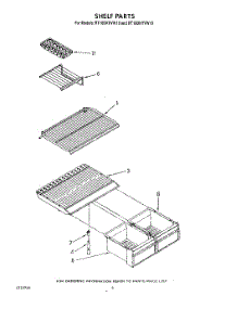 05 - Shelf parts for Whirlpool Refrigerator RT16DKXVL10 / from AppliancePartsPros.com