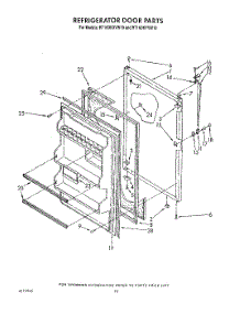 08 - Refrigerator Door , Not Illustrated parts for Whirlpool Refrigerator RT16DKXVL10 / from AppliancePartsPros.com