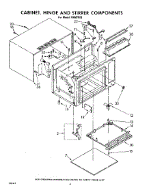 04 - Cabinet, Hinge And Stirrer parts for Whirlpool RHM7500 / from AppliancePartsPros.com