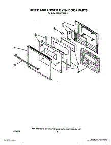 06 - Upper And Lower Oven Door parts for Kitchenaid Oven KEBS277WBL1 / from AppliancePartsPros.com