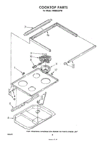 08 - Cook Top parts for Whirlpool RHM955PW / from AppliancePartsPros.com
