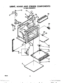 12 - Light, Hinge And Stirrer Components parts for Whirlpool RHM955PW1 / from AppliancePartsPros.com