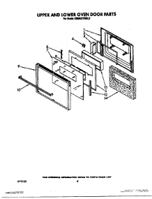 06 - Upper And Lower Oven Door parts for Kitchenaid Oven KEBS277WBL2 / from AppliancePartsPros.com