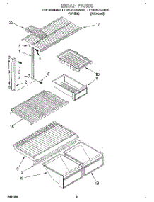04 - Shelf parts for Whirlpool Refrigerator TT18CKXAN00 / from AppliancePartsPros.com