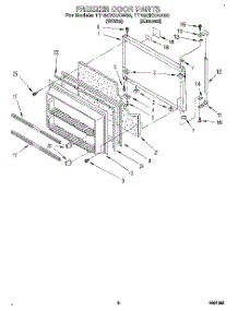05 - Freezer Door parts for Whirlpool Refrigerator TT18CKXAN00 / from AppliancePartsPros.com