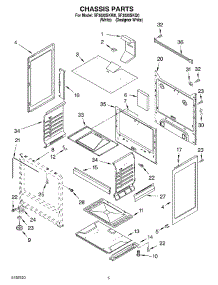 04 - Chassis parts for Whirlpool Range SF3020SKQ0 / from AppliancePartsPros.com