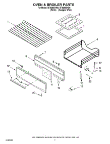 05 - Oven And Broiler parts for Whirlpool Range SF3020SKQ0 / from AppliancePartsPros.com