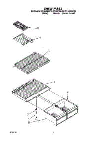 05 - Shelf parts for Whirlpool Refrigerator RT16DKXXL00 / from AppliancePartsPros.com
