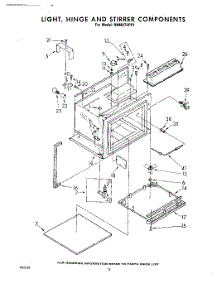 12 - Light, Hinge And Stirrer parts for Whirlpool Wall Oven RHM973PP1 / from AppliancePartsPros.com
