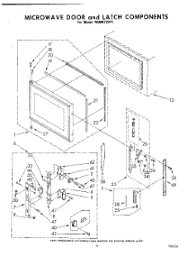 18 - Microwave Door And Latch parts for Whirlpool Wall Oven RHM973PP1 / from AppliancePartsPros.com
