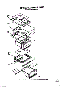 04 - Refrigerator Shelf parts for Kitchenaid Refrigerator KSRB27QWAL00 / from AppliancePartsPros.com