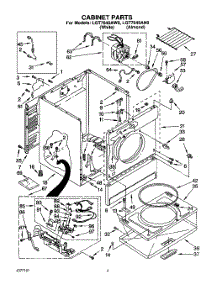 02 - Cabinet parts for Whirlpool Dryer LGT7646AN0 / from AppliancePartsPros.com