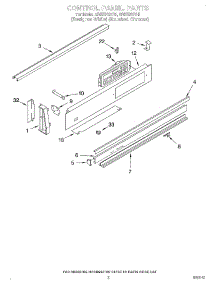 02 - Control Panel parts for Whirlpool Range RS675PXYH1 / from AppliancePartsPros.com