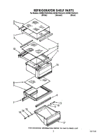 04 - Refrigerator Shelf parts for Kitchenaid Refrigerator KSRB27QXAL00 / from AppliancePartsPros.com
