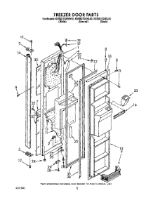 08 - Freezer Door parts for Kitchenaid Refrigerator KSRB27QXAL00 / from AppliancePartsPros.com