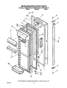 07 - Refrigerator Door parts for Kitchenaid Refrigerator KSRB27QXBL00 / from AppliancePartsPros.com