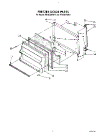 06 - Freezer Door parts for Whirlpool Refrigerator RT16DKYVG11 / from AppliancePartsPros.com