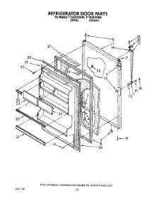 08 - Refrigerator Door, Lit / Optional parts for Whirlpool Refrigerator TT18CKXXN00 / from AppliancePartsPros.com