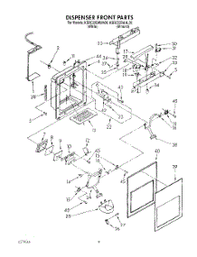 06 - Dispenser Front parts for Kitchenaid Refrigerator KSRC22DAAL00 / from AppliancePartsPros.com
