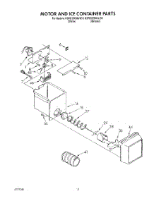 08 - Motor And Ice Container parts for Kitchenaid Refrigerator KSRC22DAAL00 / from AppliancePartsPros.com