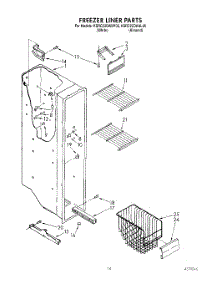 09 - Freezer Liner parts for Kitchenaid Refrigerator KSRC22DAAL00 / from AppliancePartsPros.com