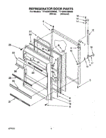 07 - Refrigerator Door, Lit / Optional parts for Whirlpool Refrigerator TT18DKXBN00 / from AppliancePartsPros.com