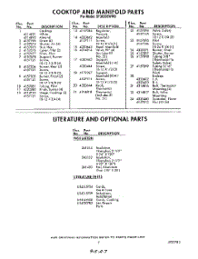 07 - Literature And Optional parts for Whirlpool Range SF3020SWW0 / from AppliancePartsPros.com