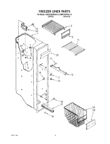 04 - Freezer Liner parts for Kitchenaid Refrigerator KSRC25DXAL10 / from AppliancePartsPros.com