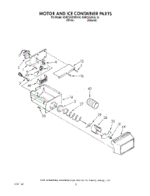 06 - Motor And Ice Container parts for Kitchenaid Refrigerator KSRC25DXAL10 / from AppliancePartsPros.com
