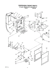 10 - Dispenser Front parts for Kitchenaid Refrigerator KSRC25DXAL10 / from AppliancePartsPros.com