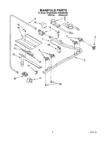 02 - Manifold parts for Whirlpool Range SF302BEAN0 / from AppliancePartsPros.com