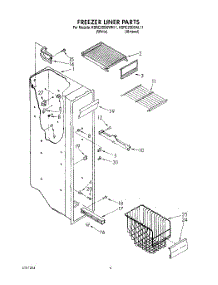 04 - Freezer Liner parts for Kitchenaid Refrigerator KSRC25DXAL11 / from AppliancePartsPros.com