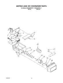06 - Motor And Ice Container parts for Kitchenaid Refrigerator KSRC25DXAL11 / from AppliancePartsPros.com